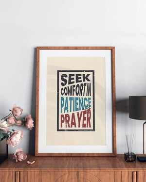 Seek Comfort Calligraphy Frame