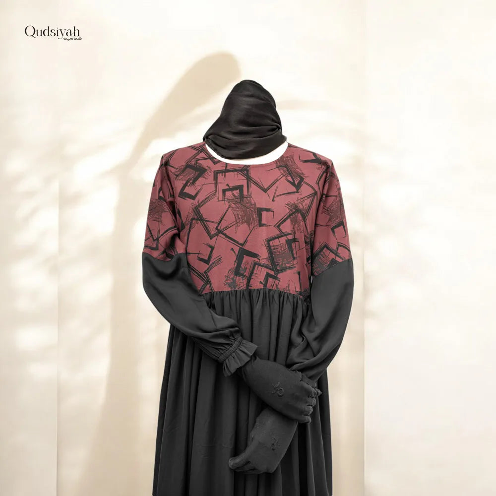 Ballerina Tuscan Red Premium Abaya - 46, 55 image