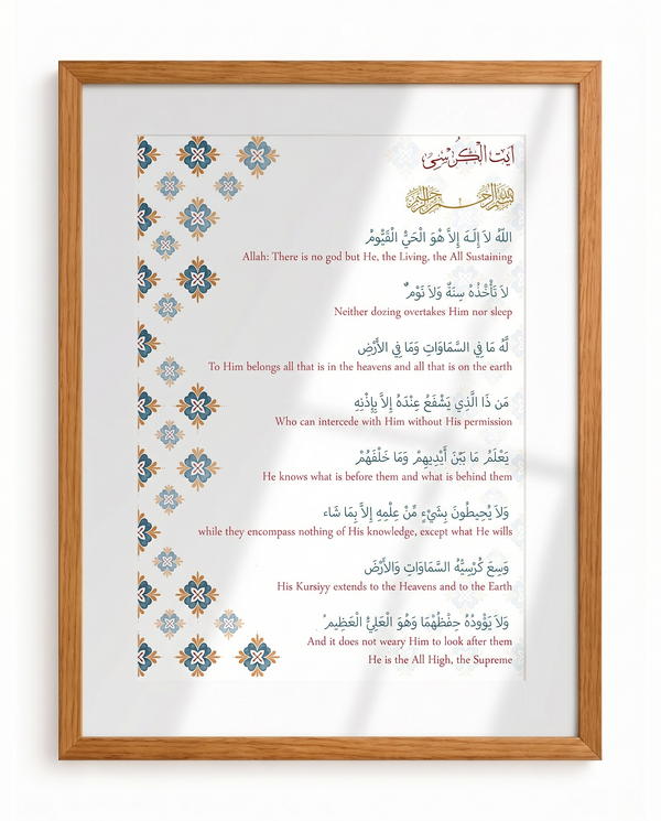 Ayatul Kursi English Meaning Frame