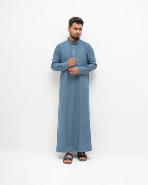 Arabian Platinum Thobe | Cornflower Blue