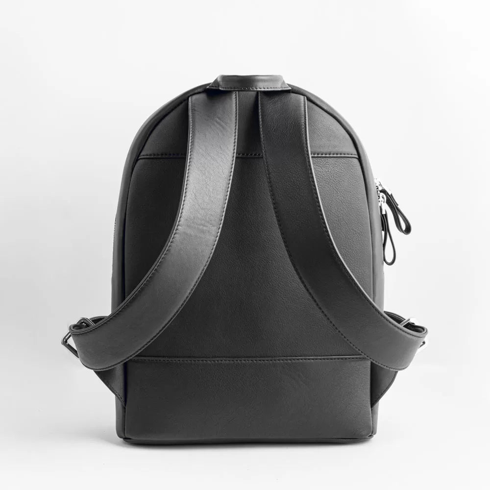 Zephyr - Black Leather Backpack Bag image 6