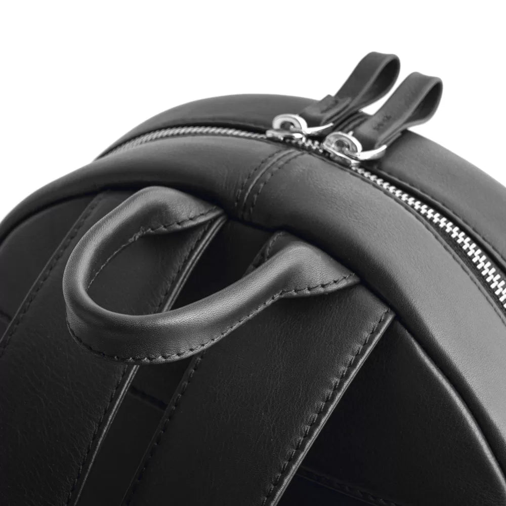 Zephyr - Black Leather Backpack Bag image 2