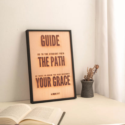 GUIDANCE WOODEN ENGRAVED FRAME image 0