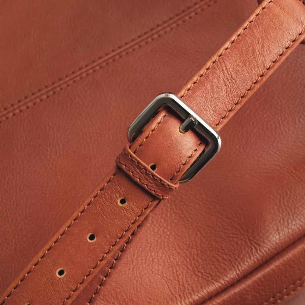 The vermillion- Leather Backpack Bag image 6