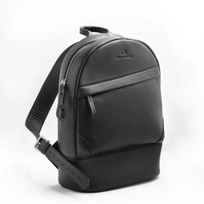 Zephyr - Black Leather Backpack Bag image 0