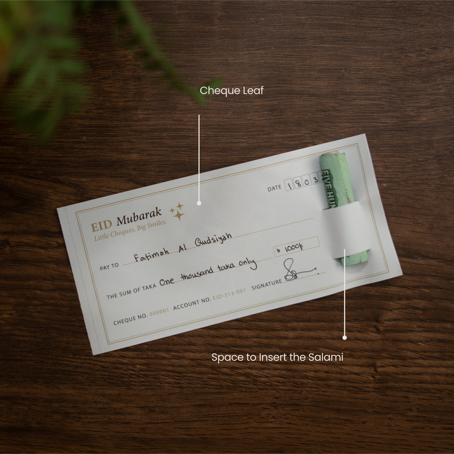 Eid Salami Cheque Book main view