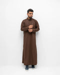 Arabian Platinum Thobe | Caramel Brown image 0