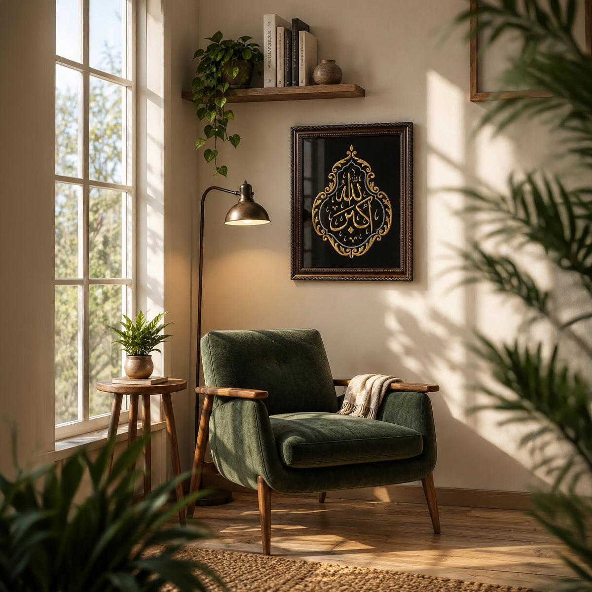 Takbir Embroidery Frame — Allahu Akbar