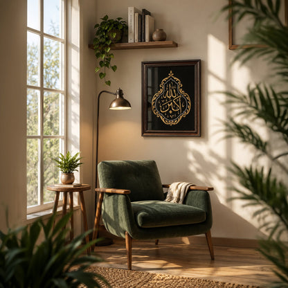 Takbir Embroidery Frame — Allahu Akbar
