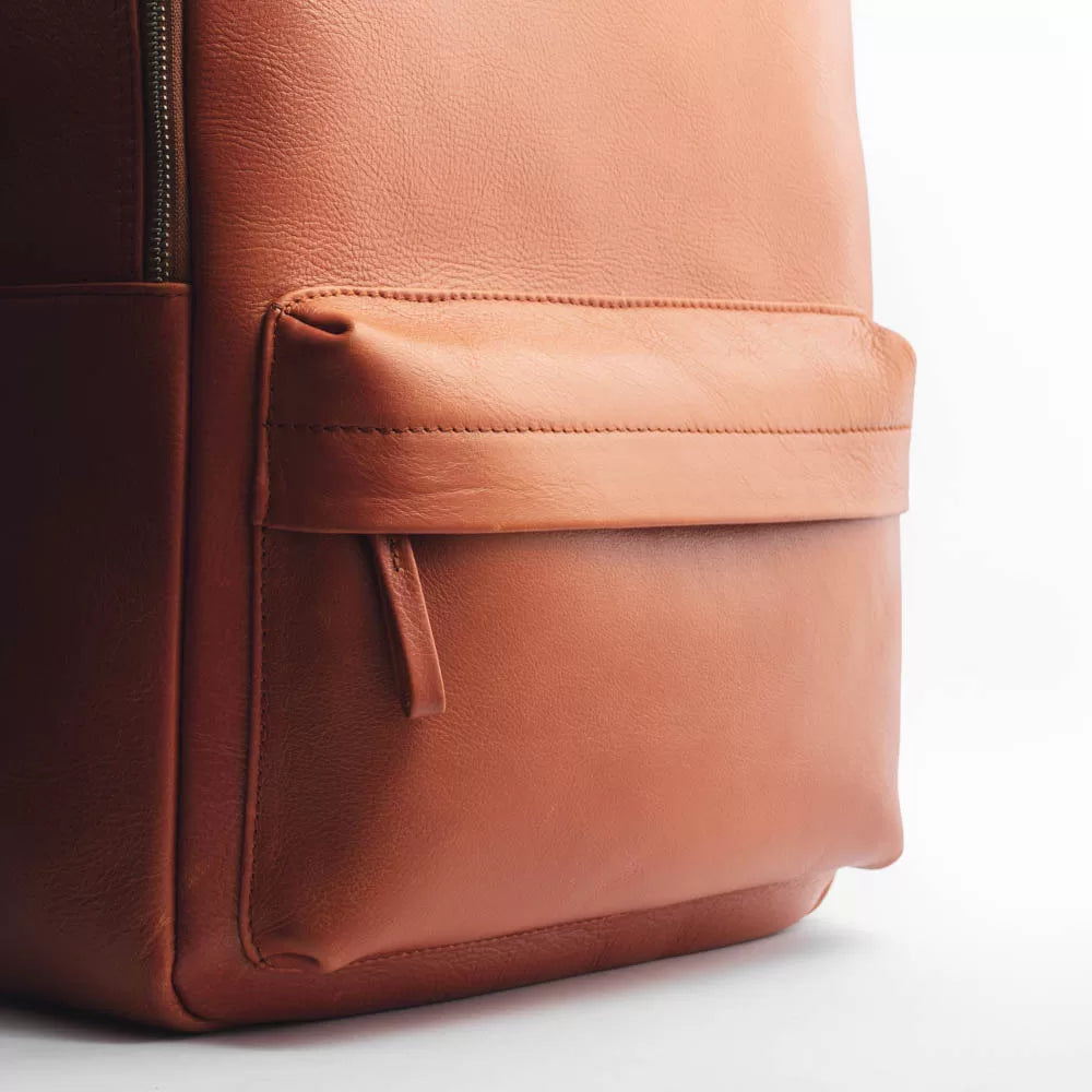 The vermillion- Leather Backpack Bag image 7