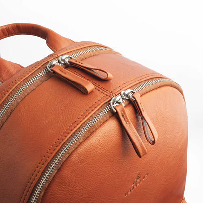 The vermillion- Leather Backpack Bag image 4