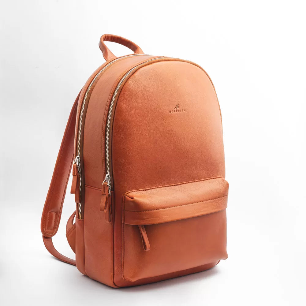 The vermillion- Leather Backpack Bag image 0