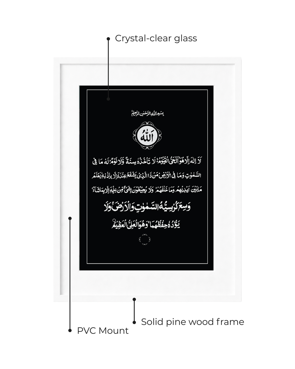 Ayatul Kursi Regular Black Frame