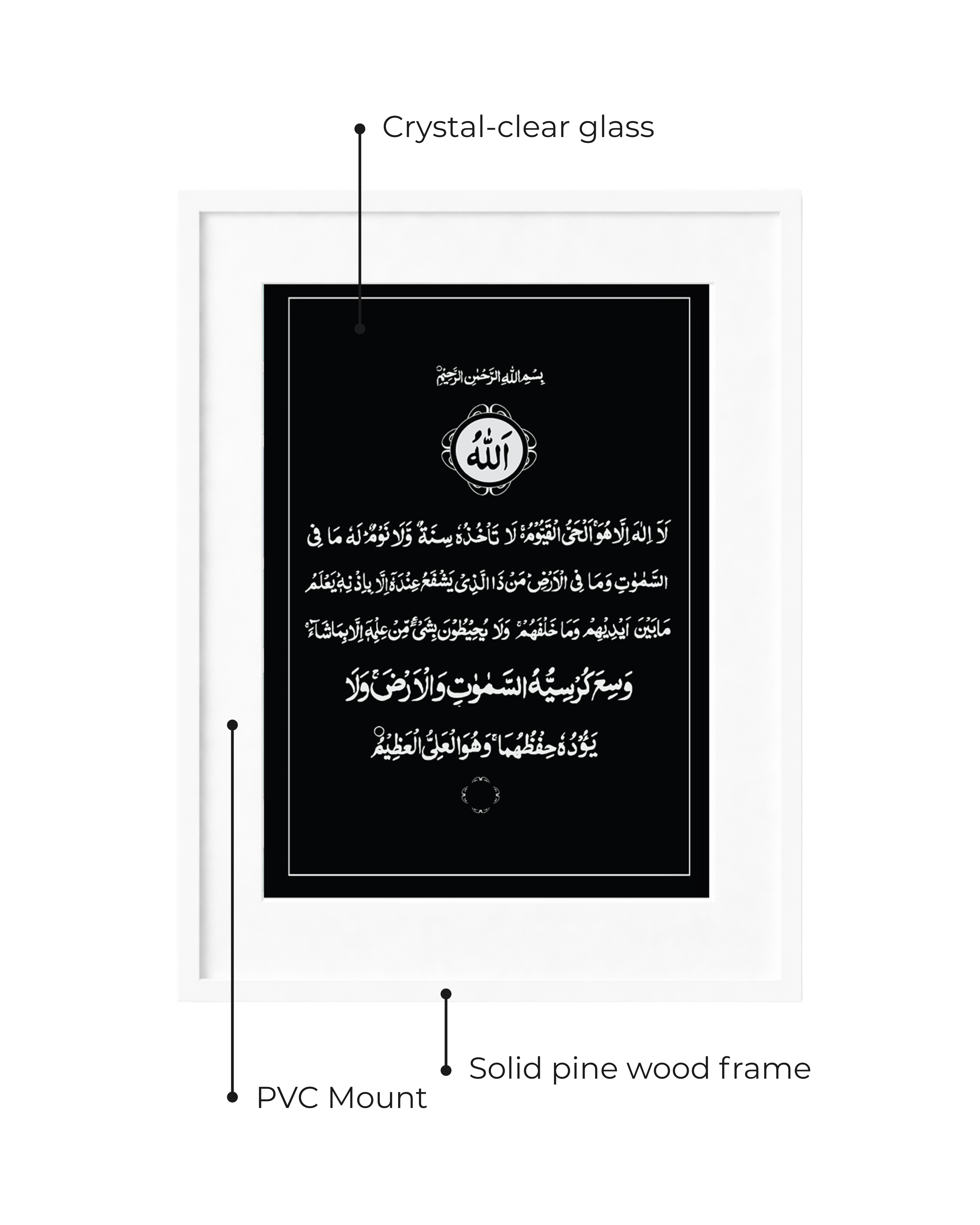 Ayatul Kursi Regular Black Frame