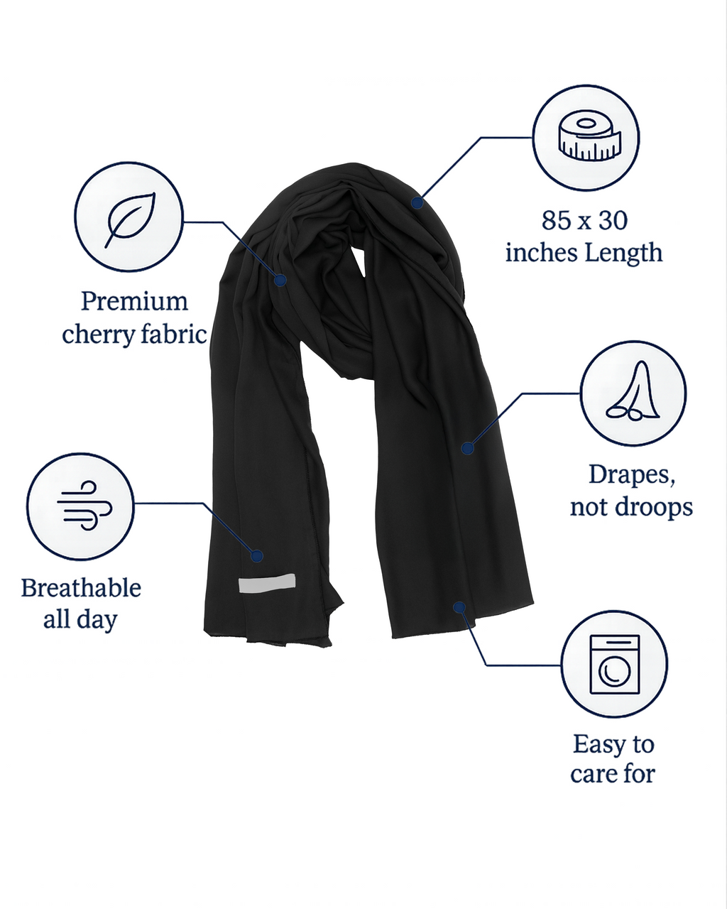 Cherry Hijab Black (CBK)