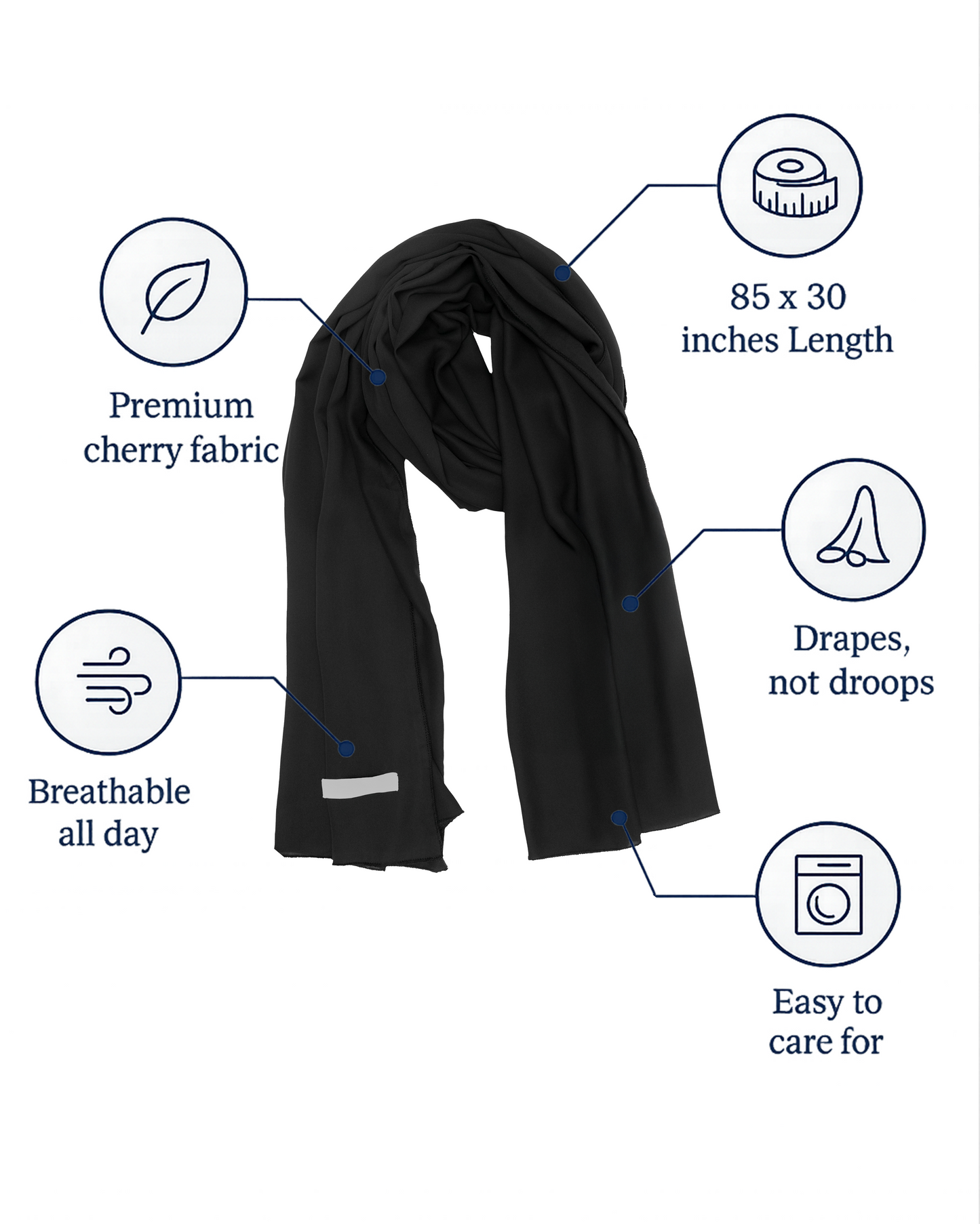 Cherry Hijab Black (CBK)