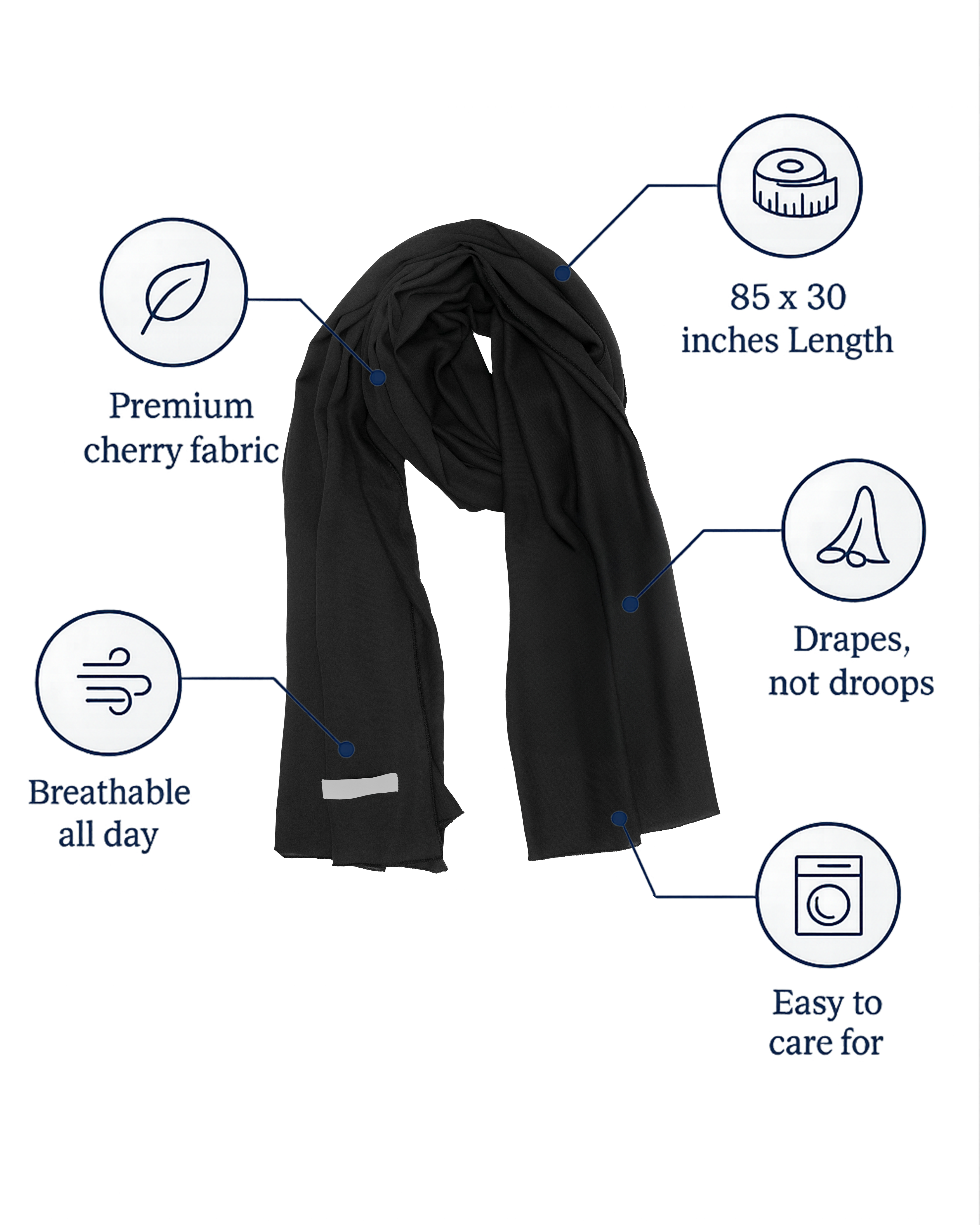 Cherry Hijab Black (CBK)