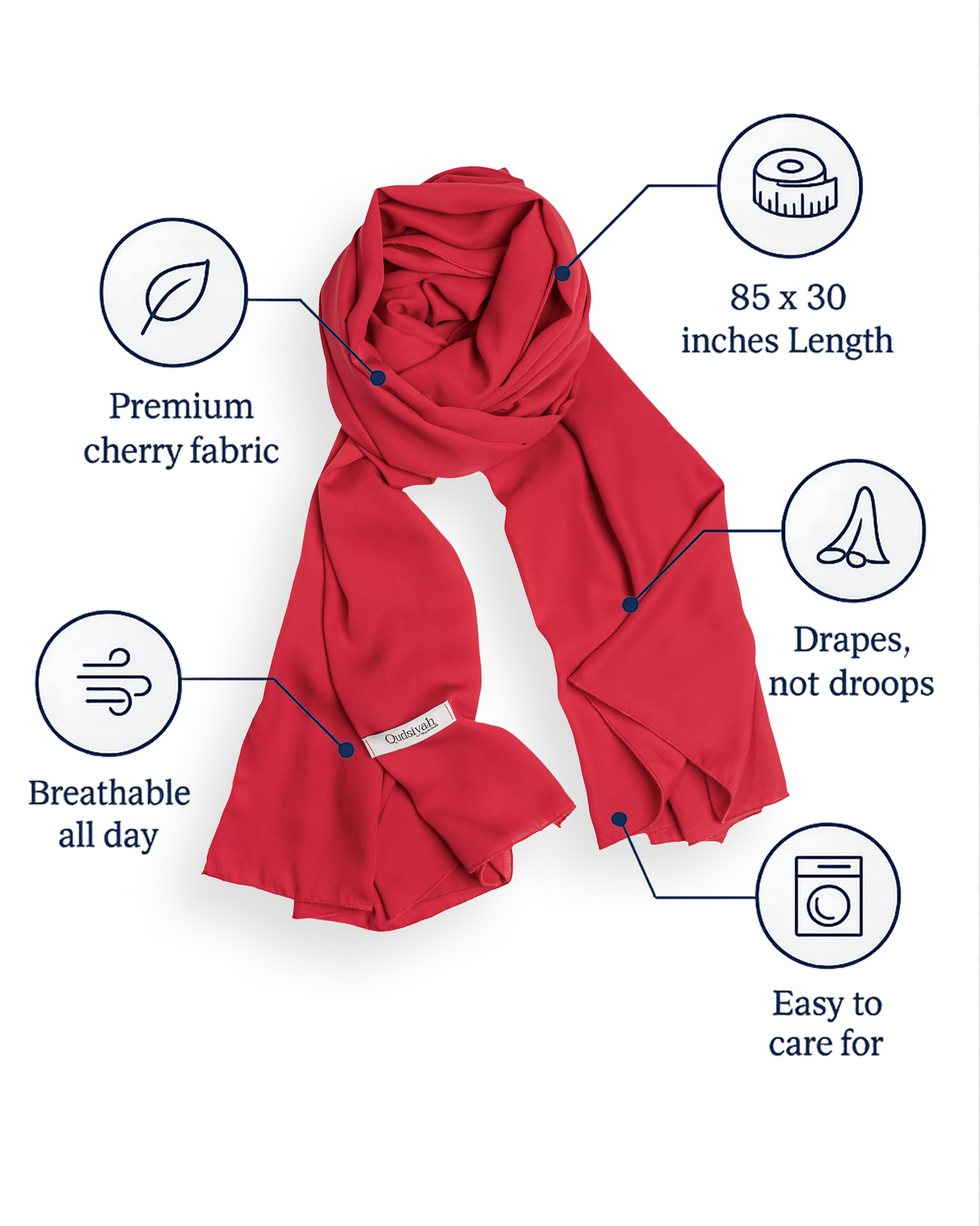 Cherry Hijab Cherry Red (CCR)