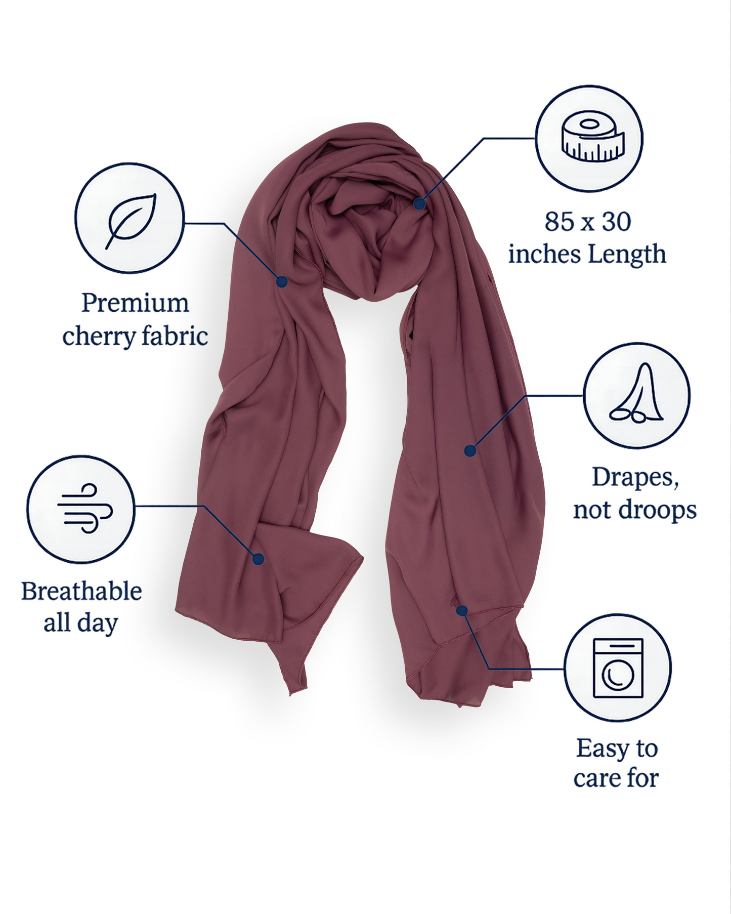 Cherry Hijab Dark Wine (CDW)