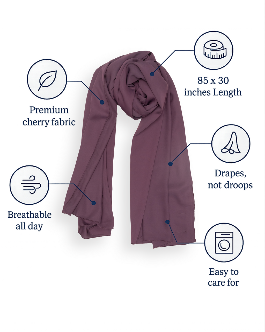 Cherry Hijab Japanese Violet (CJV)