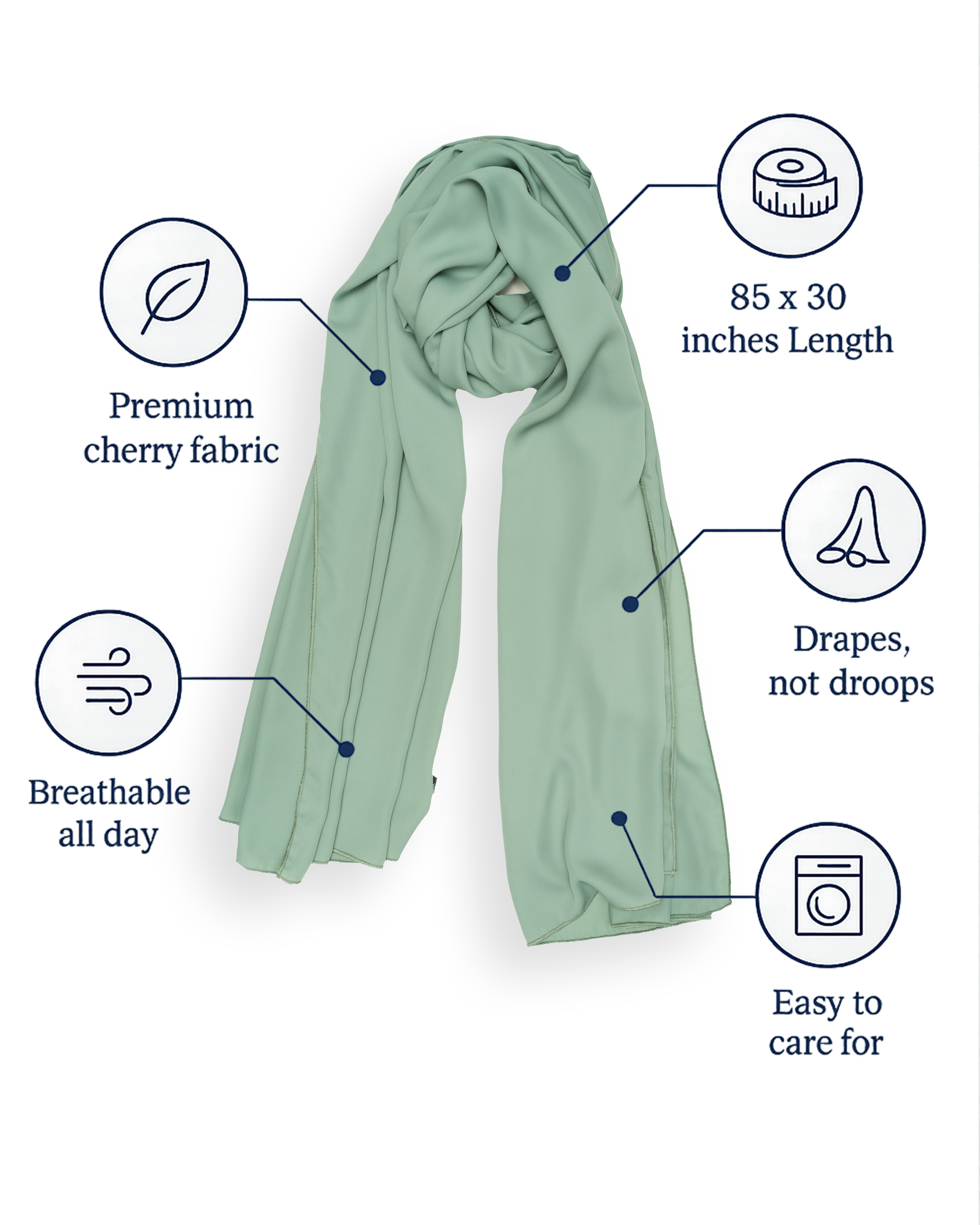 Cherry Hijab Mint Green (CMG)