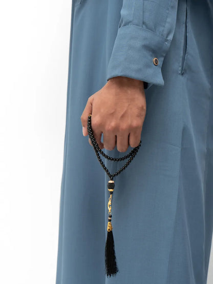 Arabian Platinum Thobe | Cornflower Blue