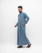 Arabian Platinum Thobe | Cornflower Blue