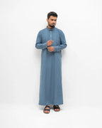 Arabian Platinum Thobe | Cornflower Blue