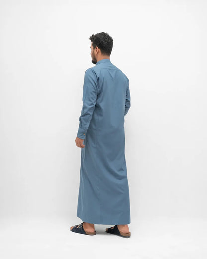 Arabian Platinum Thobe | Cornflower Blue