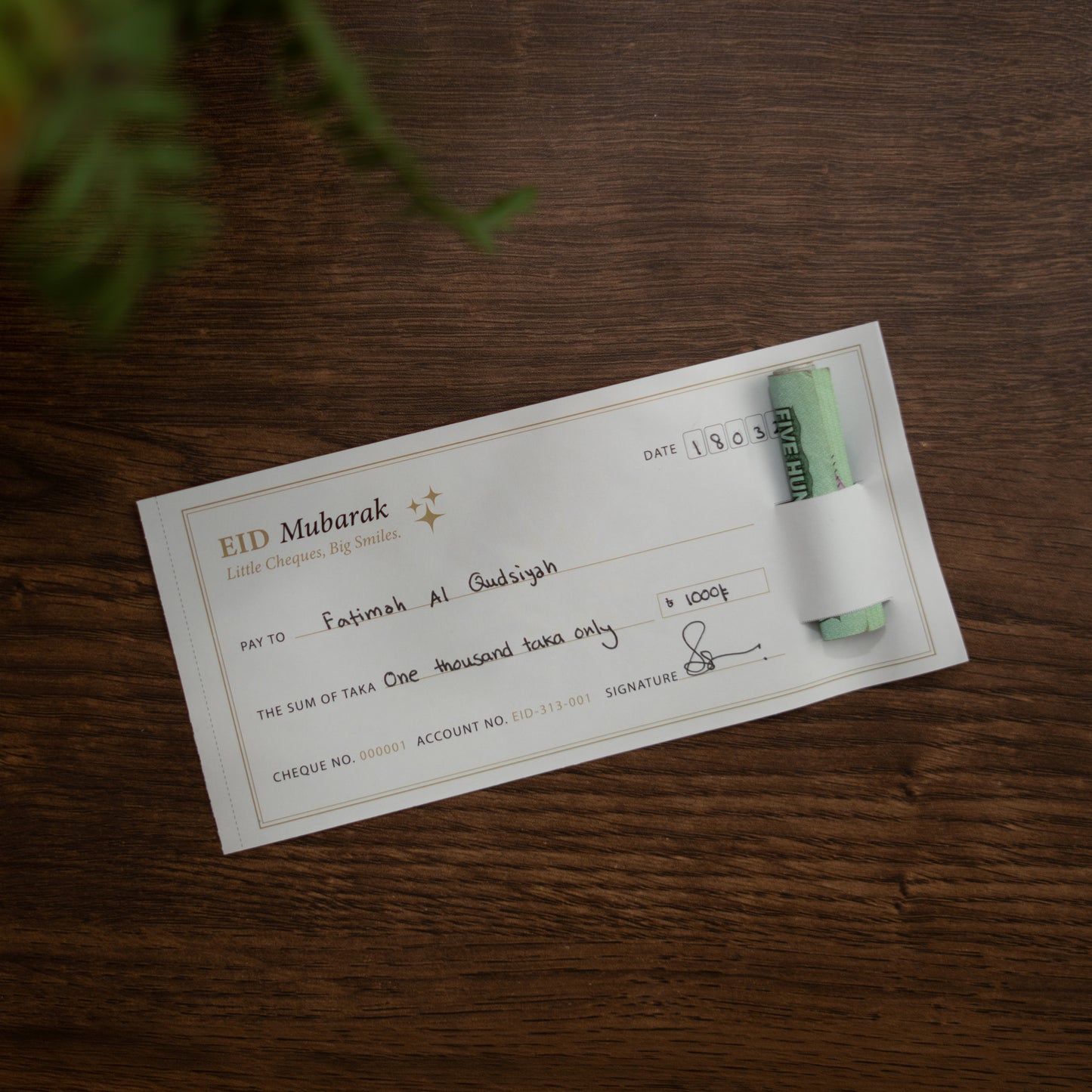 Eid Salami Cheque Book