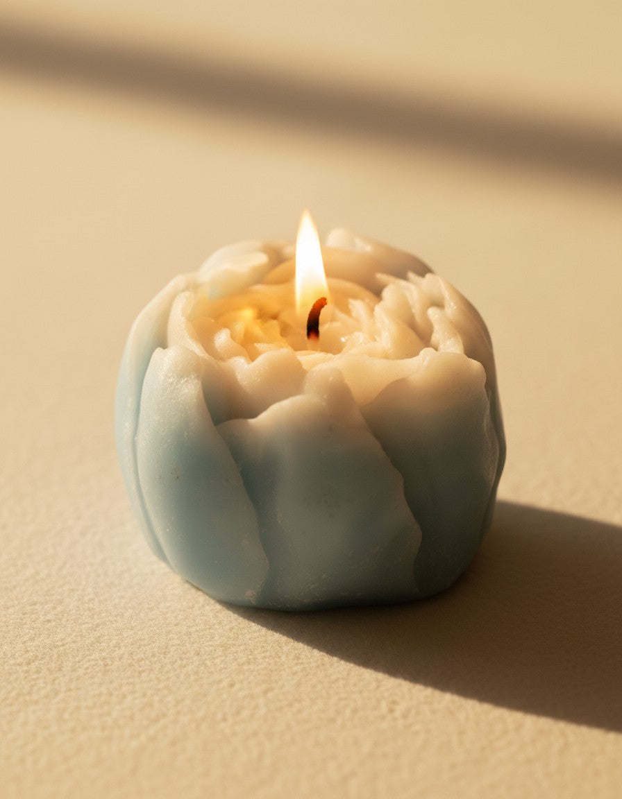 Blue Core Peony Candle Bouquet