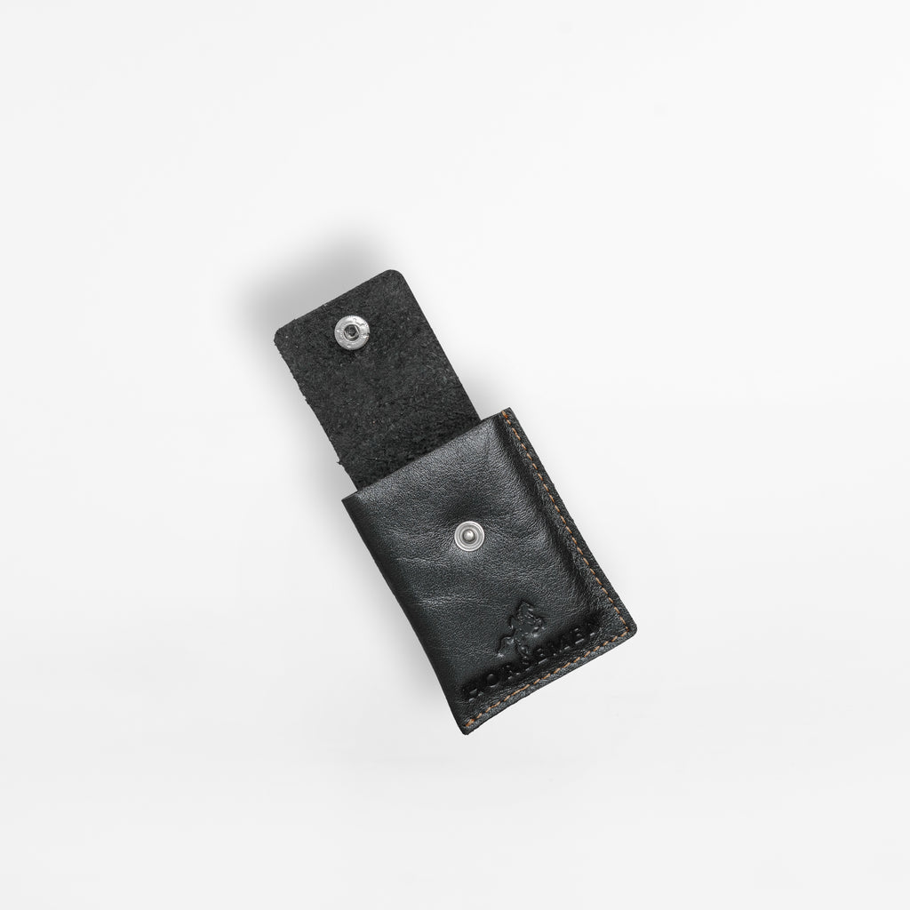Leather Cover for Attar Bottle - Black