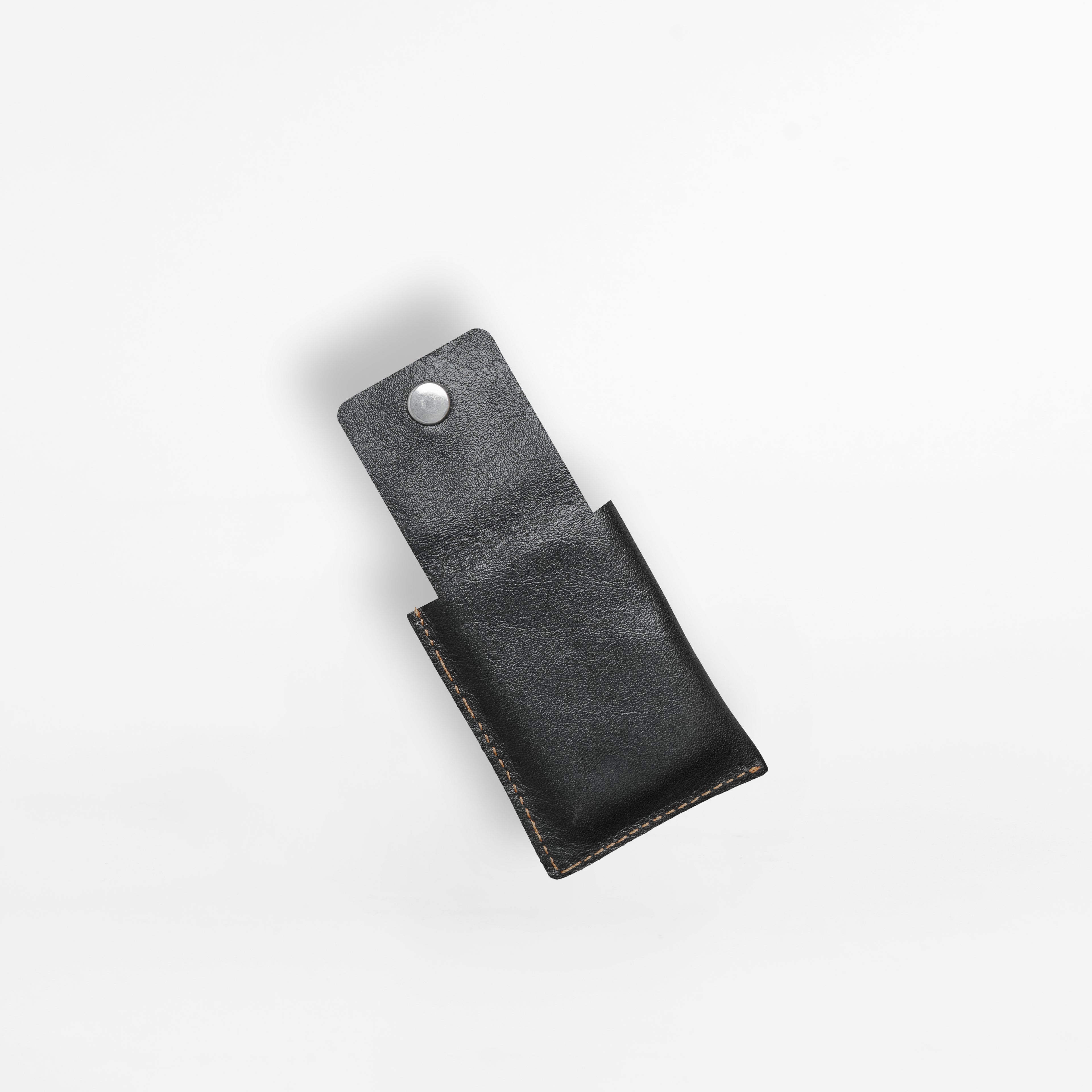 Leather Cover for Attar Bottle - Black