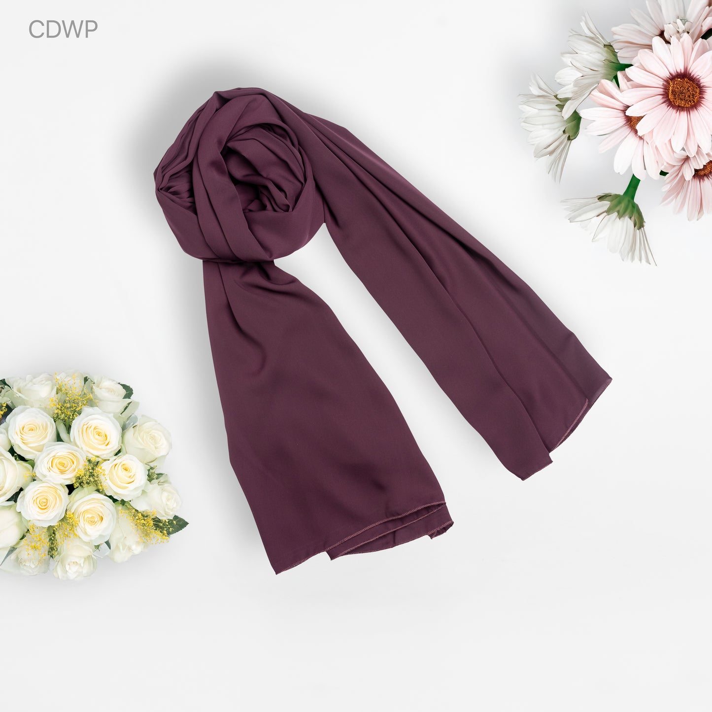 Cherry Hijab Wine Dark Purple