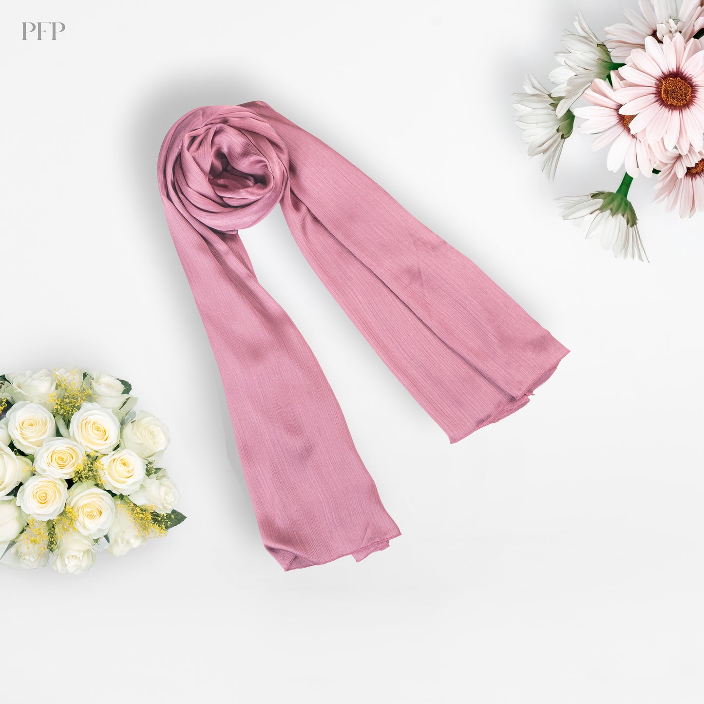 Pashmina Hijab Flamingo Pink