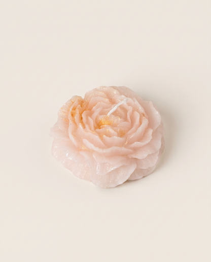 Decorated Peony Candle