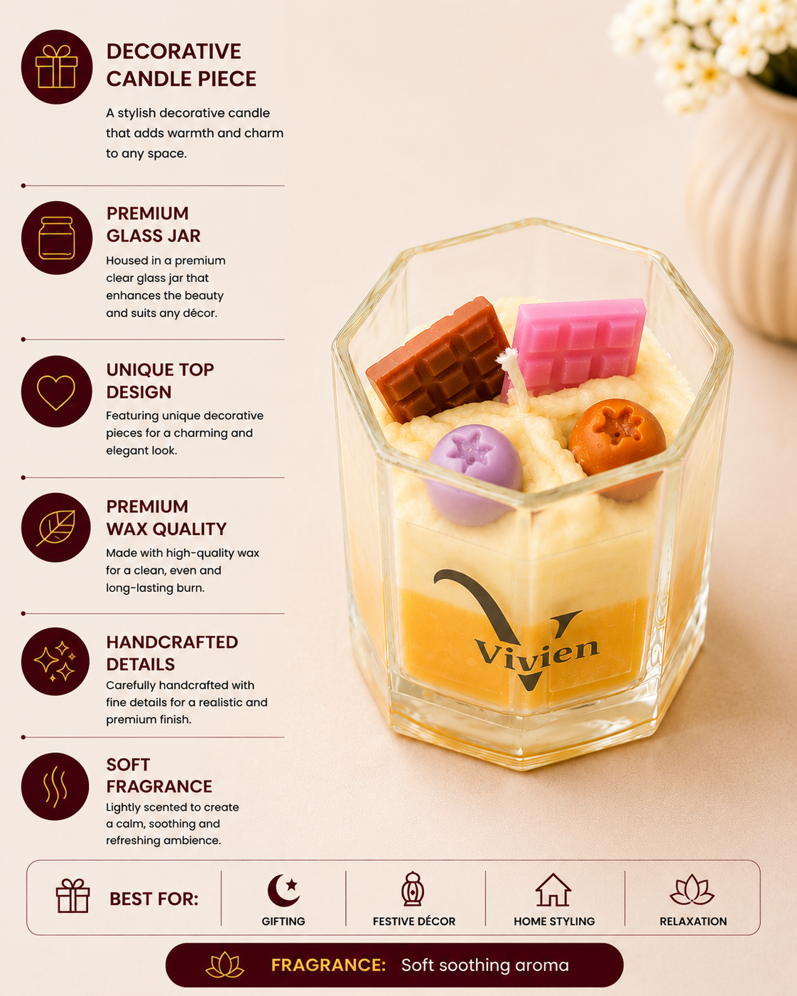 Crème Dessert Candle