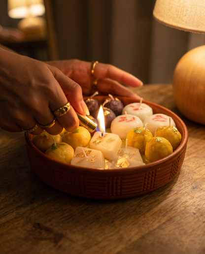 Dessert Theme Thali Candle