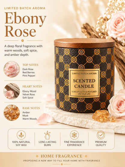 Scented Candle - Ebony Rose