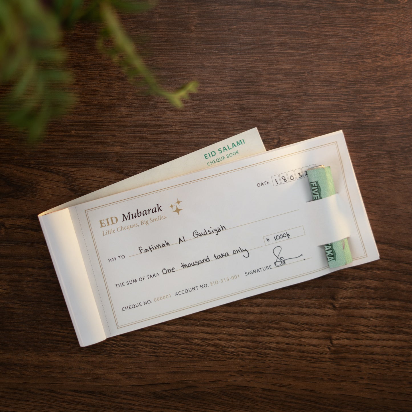 Eid Salami Cheque Book