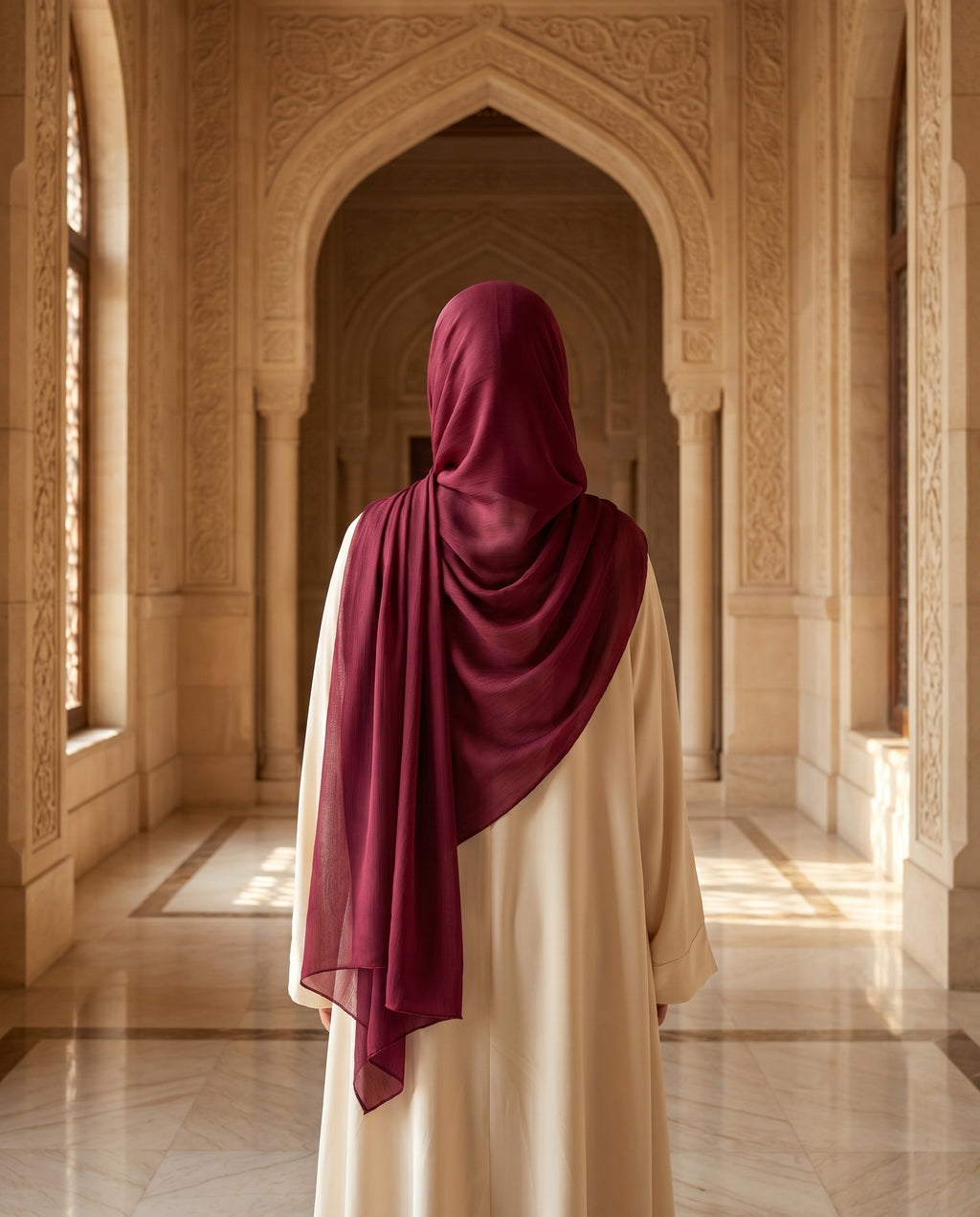 Pashmina Hijab Dark Maroon (PDM)