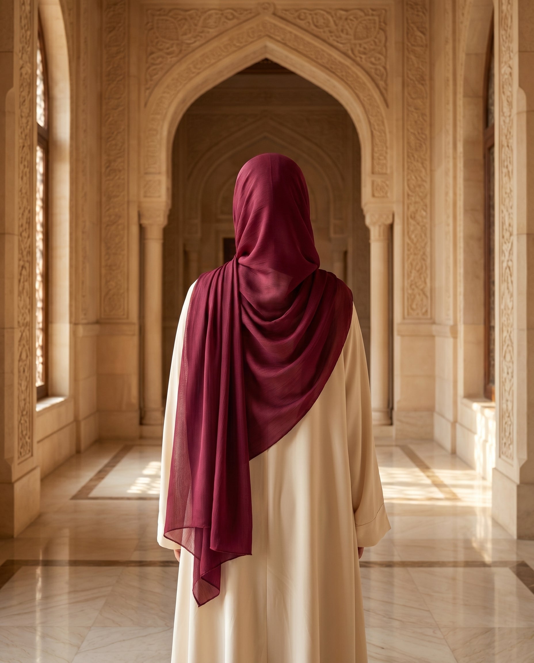 Pashmina Hijab Dark Maroon (PDM)