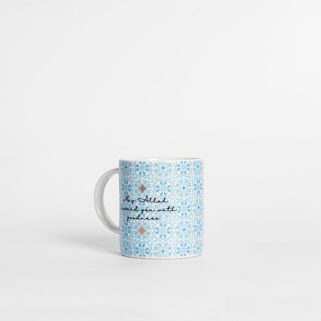 Jazakallah khairan Blue Calligraphy  Mug