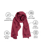 Pashmina Hijab Dark Maroon (PDM)