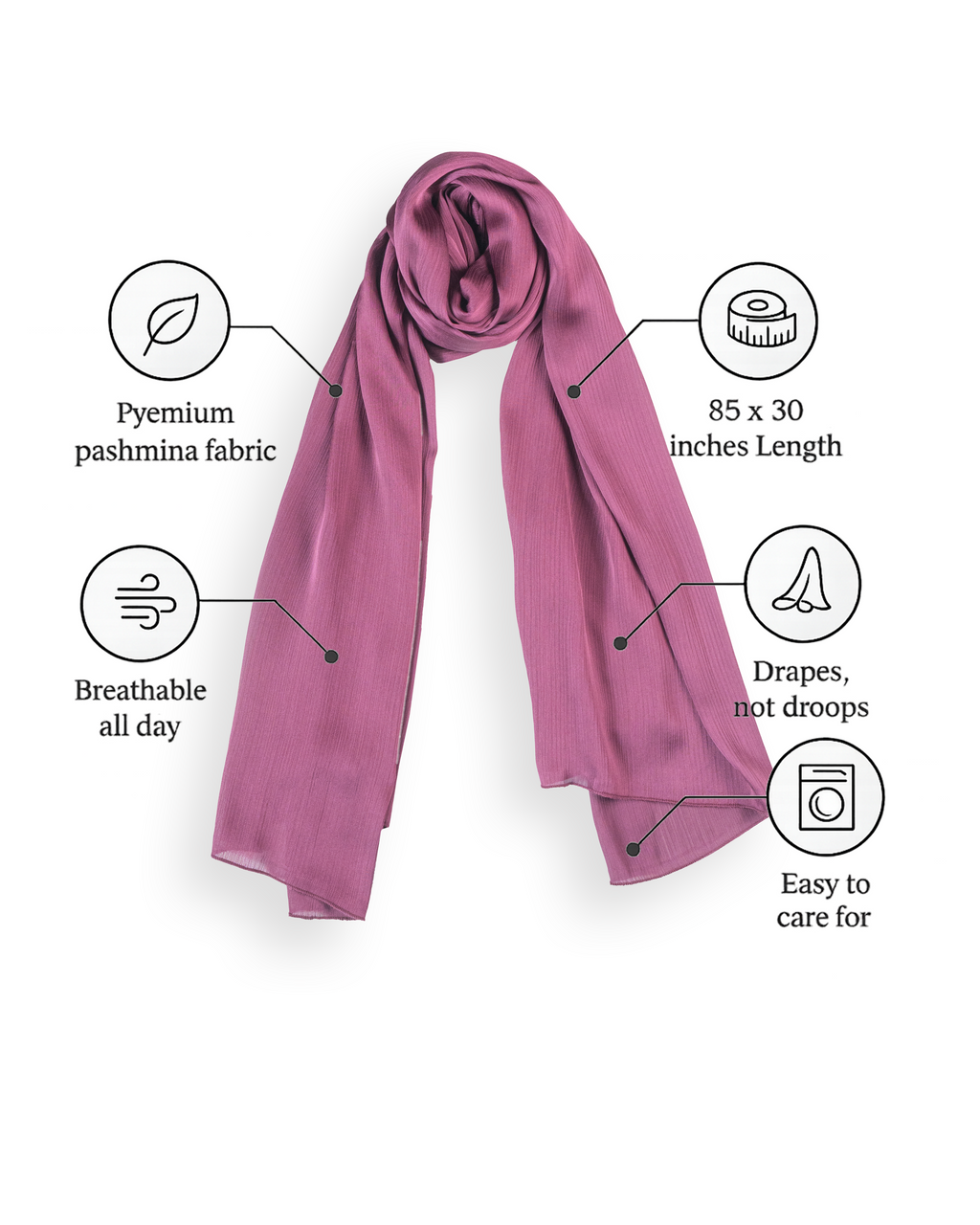 Pashmina Hijab Grape Purple (PGP)