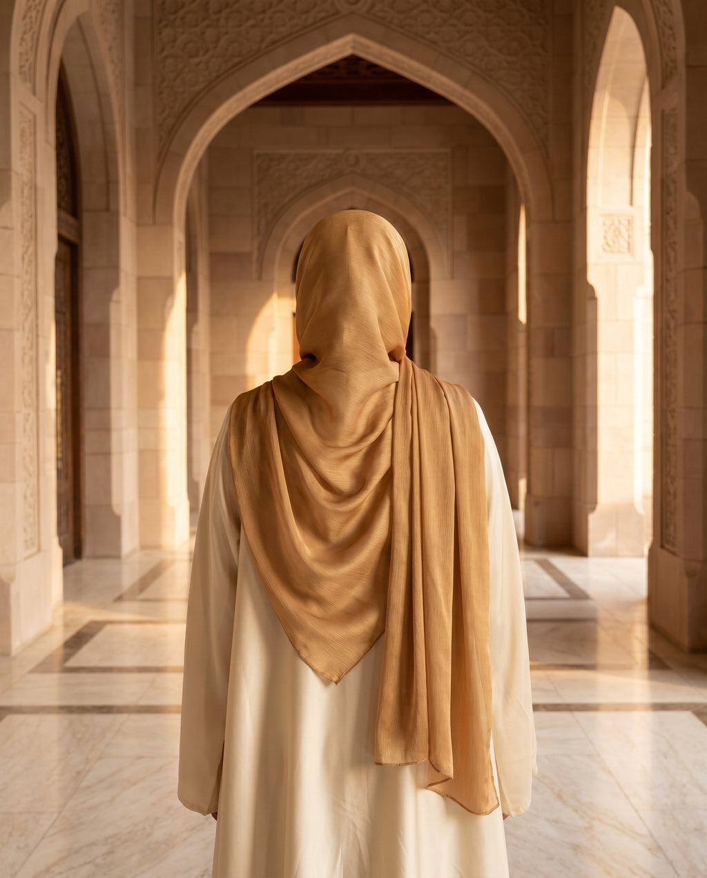 Pashmina Hijab Metallic Golden (PMG)