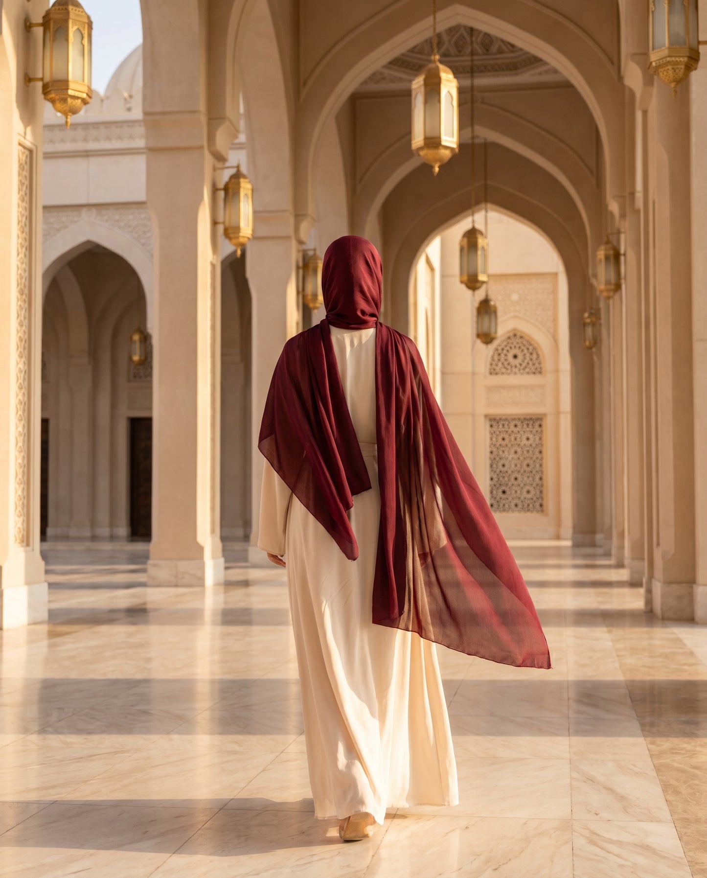 Pashmina Hijab Midnight Maroon (PMM)