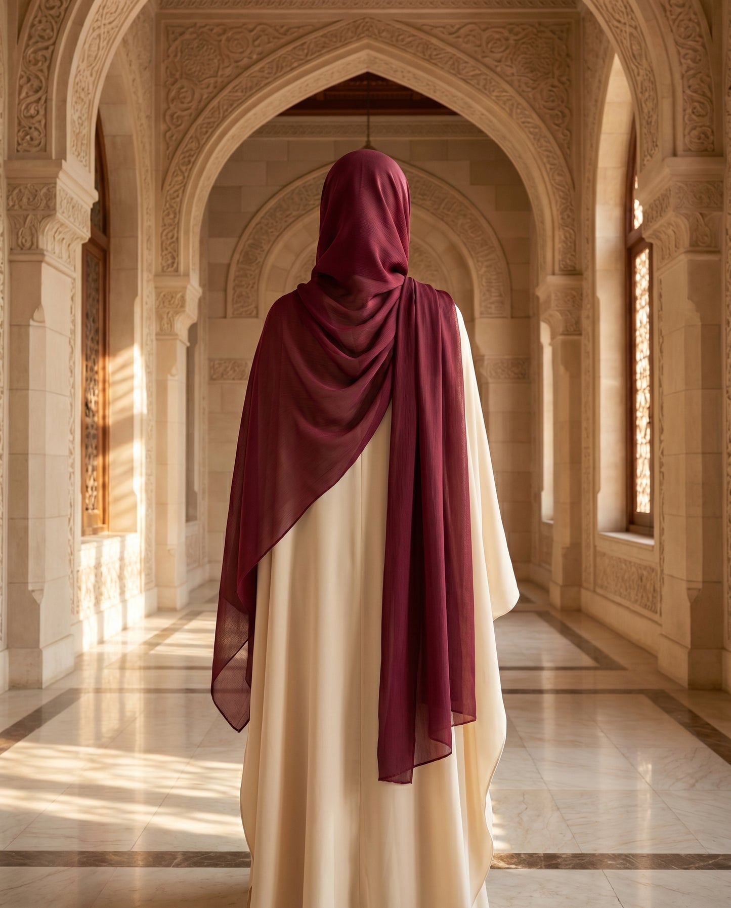 Pashmina Hijab Midnight Maroon (PMM)