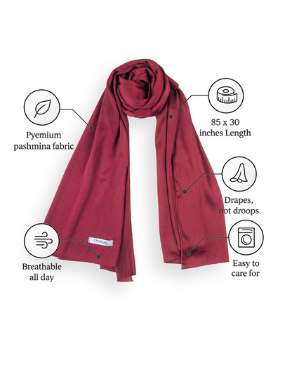 Pashmina Hijab Royal Maroon (PRM)