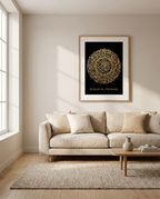 Surah Al Fatihah Gold Foiled Wooden Frame Black